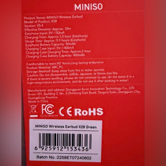 MINISO X28 AI Translation Earbuds Open Ear Headphones Wireless Earbuds Bluetooth - Picture 2 of 2